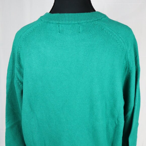 Banana Republic Green Cotton Blend Women's Crew Neck Sweater Size M NWT - Picture 2 of 3